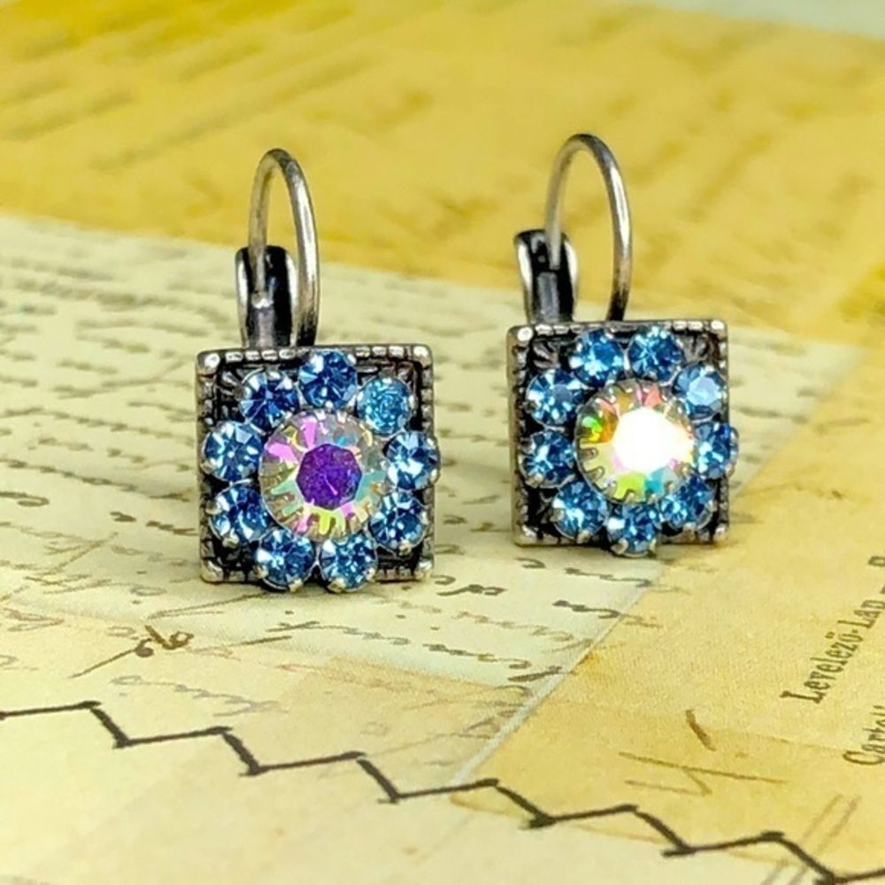 Sterling Silver Rhinestone Earrings